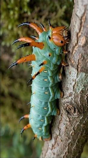 This Is The Hickory Horned Devil Caterpillar 🐛 #nature #youtubeshorts #animals #viral #trending