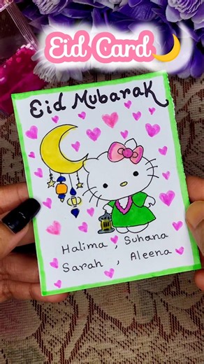 DIY Eid Card 🎉 Easy Handmade Eid Card Ideas 💌 #shorts #eid