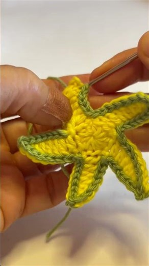 Crochet Starfish Applique ⭐ Super Cute & Easy! #shorts