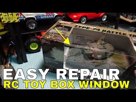 How to Repair Window on RC Toy Cardboard Box - Acetate Acrylic Mylar Sheet
