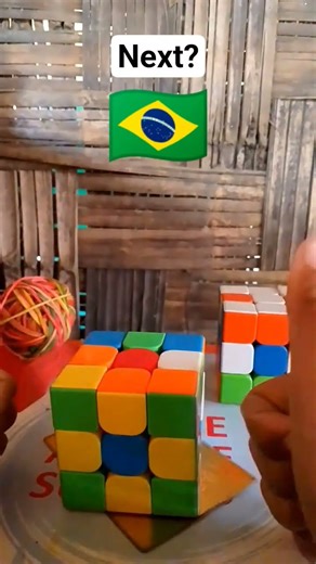#Youtube short brazil flag in cube 3x3🇧🇷#@Rohit cuber#