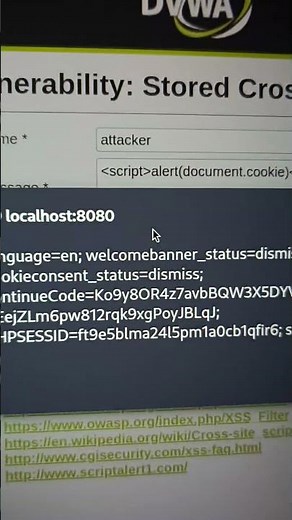 Stored XSS in Action! 💀 #ethicalhacking #xss