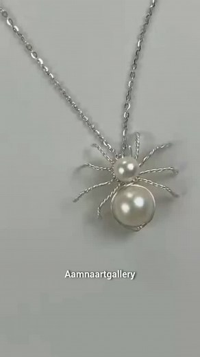 Wire Wrapping Tutorial on Instagram: "This spider pendant is absolutely mesmerizing 🕸️🌟! Huge thanks to @aamnaartgallery for designing and crafting this stunning piece with silver wire and pearls. The attention to detail and creativity that went into bringing this little arachnid to life is truly inspiring. Be sure to check out @aamnaartgallery for more of her incredible creations ❤️! Also don't forget to like ❤️ and share your thoughts 🤔 in comments. #artlover #handmadej