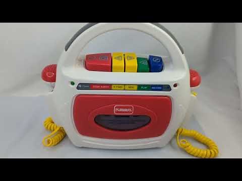 Playskool tape recorder player with dual microphone PS-455 1993 - see how it works