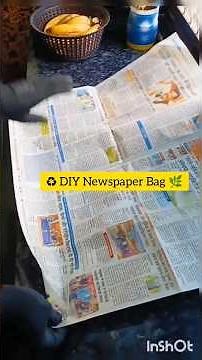 ♻️ DIY Newspaper Bag for Kitchen Waste | Eco-Friendly & Biodegradable🌱 #diy #zerowaste #ytshorts