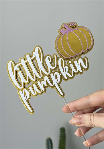 Little Pumpkin Cake Topper #pumpkincake #littlepumpkinbabyshower #caketopper #cakedecorating