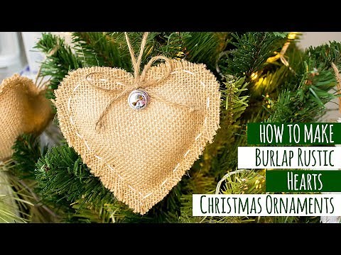 DIY Burlap Rustic Christmas Ornaments