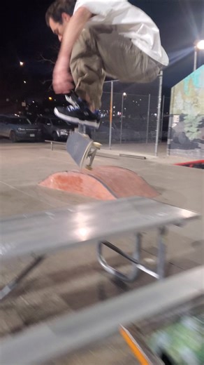 kick flip over a table #skateboarding #skate #colorado #Northside #kickflip