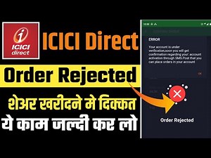 ICICI Direct Shares Buy And sell Cancel Rejected Problem not Working Icici direct App How To buy.