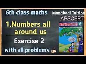 Numbers all around us class6|Exercise 1.2|Ap|with all problems|manabadi tuition|