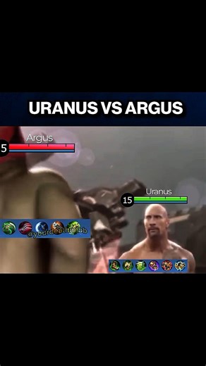 Uranus vs Argus Be Like 😹 Rock Fight Meme | Zero Damage Build Battle | MLBB Edit