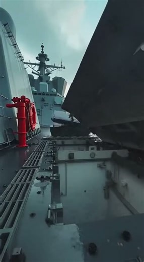 Vertical Launch System firing up ||#usaf#navydestroyer#aircraftcarrier#navy#vls#missile#america