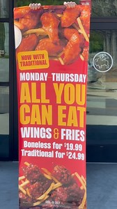 1.1M views · 9.7K reactions | all you can eat wings are so back on monday | Buffalo Wild Wings | Facebook