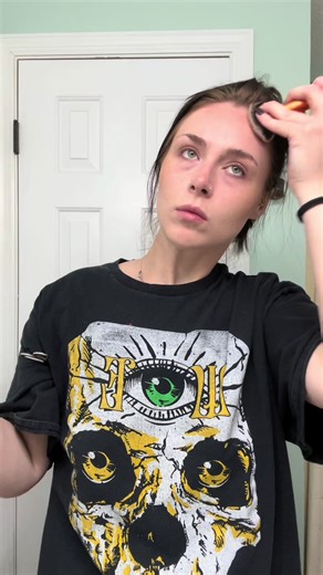 Ignore the breakout next to my eyebrow and how horrible my under eyes are 🙇🏻‍♀️🥲 #grwm #workgrwm #puddleofmud #grwmwork