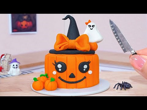Mini Pumpkin Cakes 🎃 Miniature Fondant Halloween Cake Decorating | 1000+ Halloween Cakes Compilation
