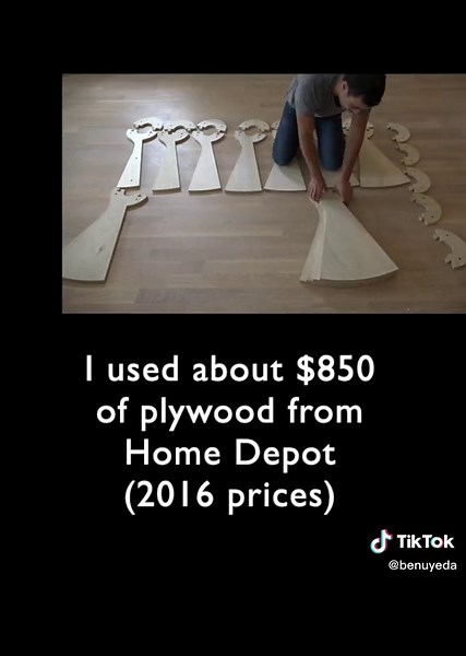 I needed a spiral staircase for my boston loft so I made one out of plywood from Home Depot using a small CNC from @inventables along with my @ryobitoolsusa this was a 2016 project that made out of need but I like how it demonstrates that small robots can make big things when used strategically