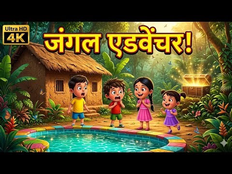 Jungle Mein Mitti Ka Ghar 🏠 | Kids Adventure Story | Pool + Treasure Surprise 💎 #JungleStory #Story