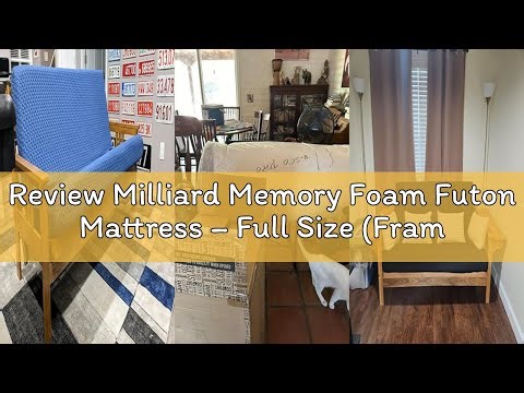 Review Milliard Memory Foam Futon Mattress – Full Size (Frame Not Included) (Grey)