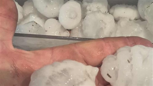 Large hailstones hammer parts of south-east Queensland as severe storms loom