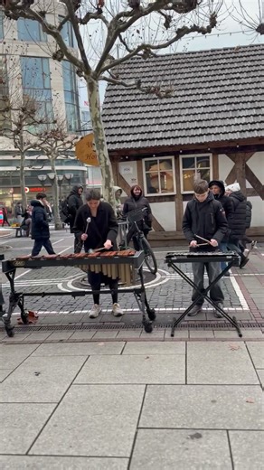 Live musicians outside singing, and they were amazing.￼#beautiful#Amazing#Germany#