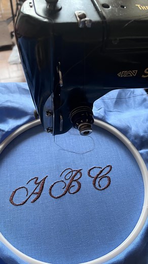 Free Motion Embroidery on a Sewing Machine on Instagram: "Embroidering letters with a domestic sewing machine is this month’s project in Free Motion Sewing Club! Want to join the club?"