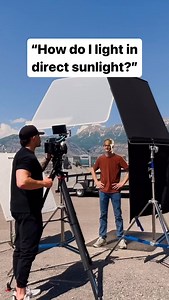 Shooting outside in direct sunlight is one of the hardest conditions for a Cinematographer. But DP @joshmillerdp and Gaffer @tenzinlaz come to the rescue! Here are their 3 steps on how to create a cinematic image outside in direct sunlight: Step one I will use diffusion to soften the sun, and that will act as my key light. Step two I add negative fill to increase the contrast ratio. Step three I use a mirror board to redirect the sunlight and act as an edge light, and then put some diffusion in 