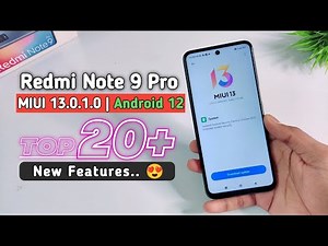 Redmi Note 9 Pro MIUI 13.0.1.0 With Android 12 Update Top 20+ New Features | New Features MIUI 13