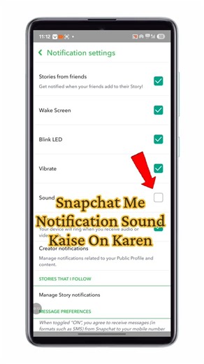 Snapchat Me Notification Sound Kaise On Kare || How To On Notification Sound InSnapchat#viralshorts