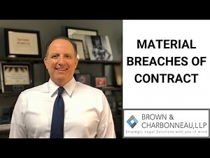 Material Breaches of Contract