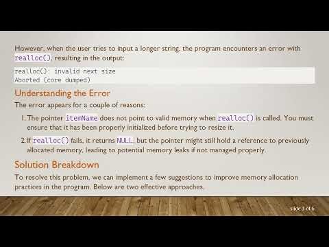 Resolving Memory Allocation Issues in C: Understanding realloc() Errors