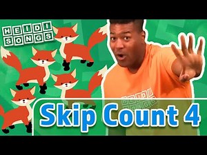 Skip Count 4 | Multiplication Songs for Kids | Music for Math | Homeschool Learning Song