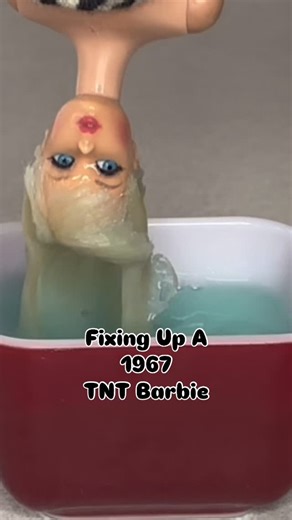 ✨ Kitschy Flower✨ on Instagram: "“Bringing this 1967 Twist & Turn Barbie back to life 勺 . . . #VintageBarbie #RestorationMagic #1960s #barbie #vintage #restoration #doll"