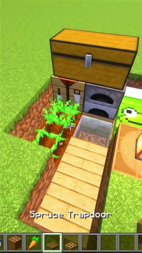 Smallest House in Minecraft 🏠 | Tiny Survival Base Build #shorts #minecraft