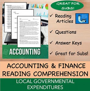 Local Governmental Expenditures  Personal Finance - Reading Comprehension