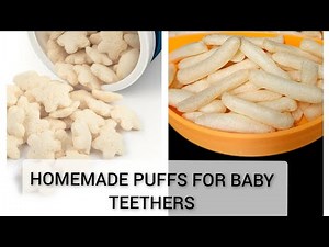 Puffs Recipe// Homemade Baby Puffs recipe// Teething wafers Recipe //Snacks// Rice crackers recipe