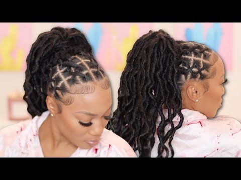 VERSATILE CRISS CROSS RUBBER BAND HAIRSTYLE | ILLUSION CROCHET BRAID PONYTAIL | TOYOTRESS