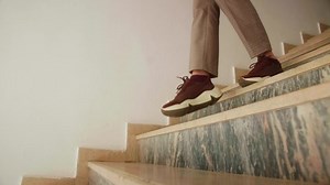 Woman Casual Clothes Goes Down Stairs Stock Footage Video (100% Royalty-free) 1096879937 | Shutterstock