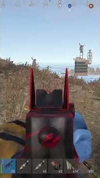 RUST. 2 guys on silo with copter