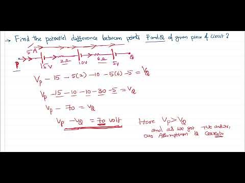 Finding potential difference between two points using Kirchhoff's Voltage Law