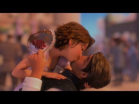 Rapunzel and Flynn Rider kiss | Tangled 4k