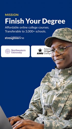 Affordable courses for those who serve. StraighterLine helps you finish your degree wherever duty calls. | StraighterLine