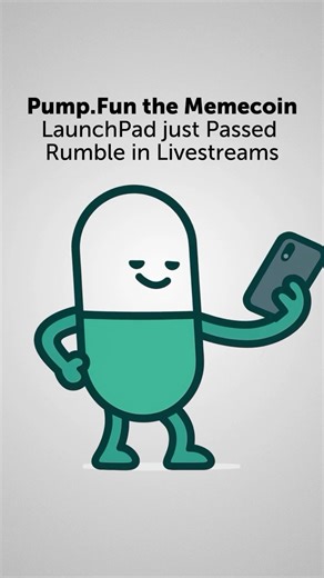 Coinsauce on Instagram: "Pump.fun the memecoin launchpad everyone loves to hate is now doing more concurrent streams than Rumble. Co-founder @a1lon9 claimed the platform averages more concurrent livestreams than Rumble, holding around 1% of Twitch’s market share and 10% of Kick’s. The numbers are small compared to the giants, but the claim highlights how Pump.fun is expanding its footprint beyond tokens. @pumpdotfun_ @pumpfunnews"