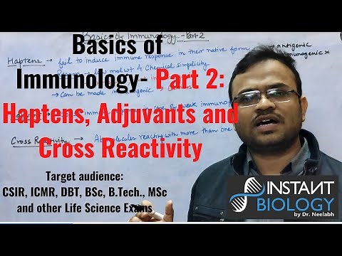 Basics of Imunology Part 2: Haptens, Adjuvants and Cross Reactivity