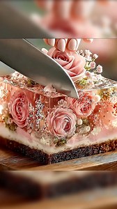 Slicing a stunning rose jelly cake 🤩 satisfying ai ASMR | DJ Satisfying