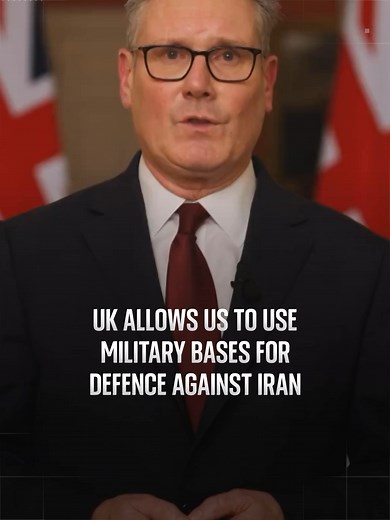 Sky News understands the UK has given the U.S. access to use Diego Garcia and RAF Fairford military bases to prevent Iran firing missiles across the Middle East. #SkyNews