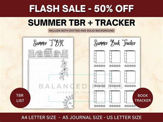 Summer Reading Log Set - Beach Read Tracker & TBR List - Vacation Book Planner PDF - Summer Challenge Insert - June July August Log - Etsy