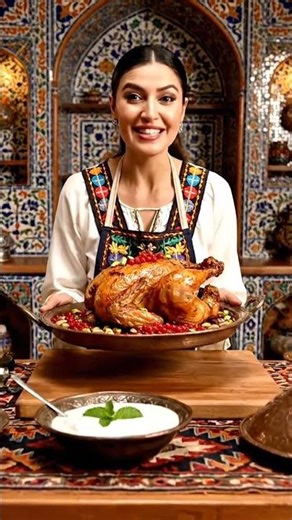 🎥🍗 Iranian Chicken Roast (Iran 🇮🇷) | Saffron Zereshk Polo Delight
