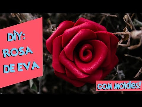 DIY ROSA DE EVA FÁCIL. COMO FAZER ROSA COM EVA, PASSO A PASSO FLOR DE EVA | BLOG CRIATIVO