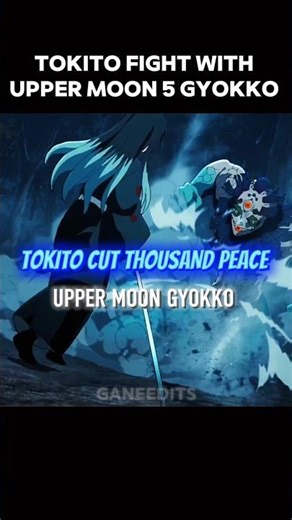 TOKITO FIGHT WITH UPPER MOON 5 GYOKKO 😈 #demonslayer #anime