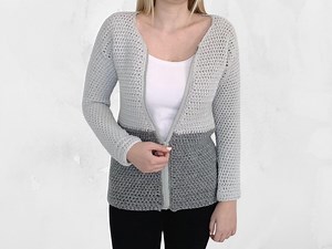 Easy crochet cardigan in size S-5XL - free crochet pattern   video